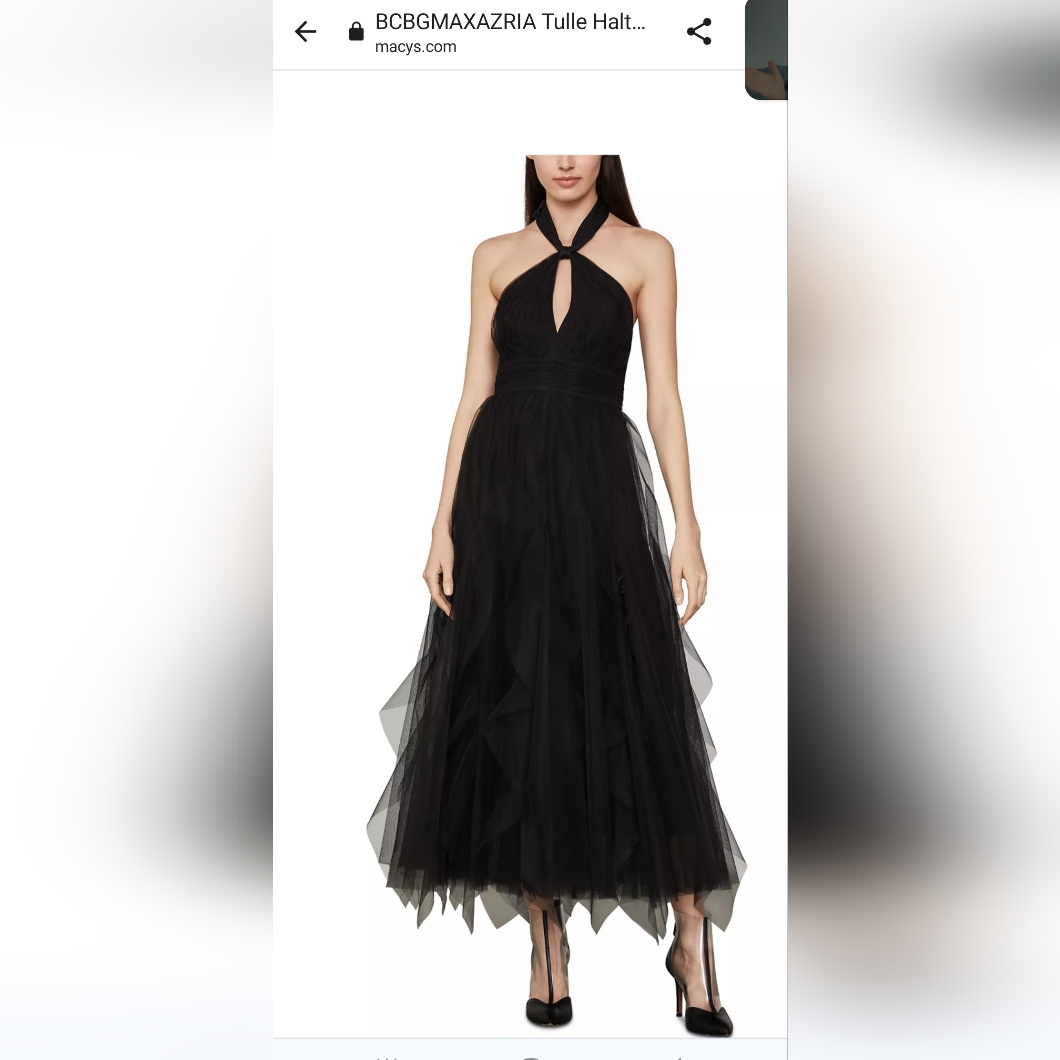 Bcbg Maxazaria Tule Dress. Black. Never Worn. New. Size 4.